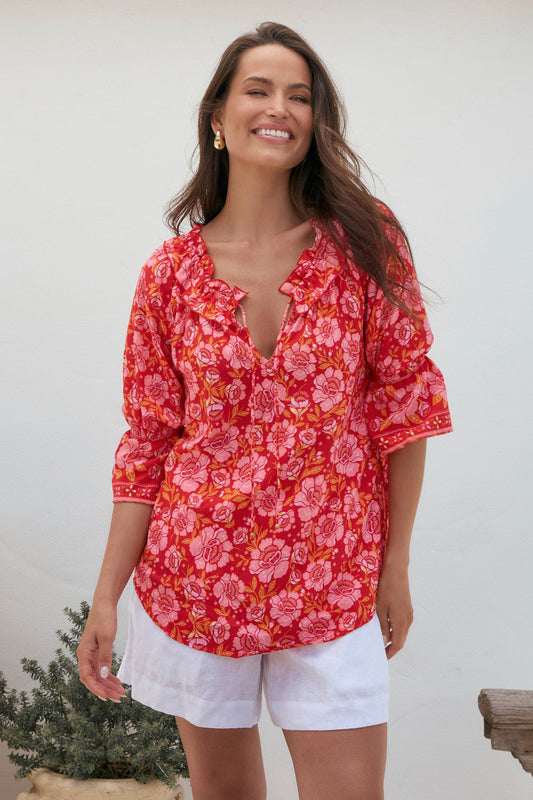 Pippy Blouse in Cherry Jubilee